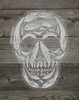 RYW Sticker by Rep Your Water L.L.P. featuring a skull design made of fish for fly fishing enthusiasts