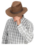 Simms Guide Classic Hat by Simms Fishing Products worn with plaid shirt for fly fishing apparel at Freestone Fly Shop