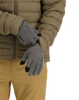 Simms Full Finger Glove - Steel by Simms Fishing Products lightweight wool gloves with touchscreen fingertips at Freestone Fly Shop