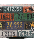 MFC Poly Fly Box by Montana Fly Company featuring vintage Western license plate collage at Freestone Fly Shop