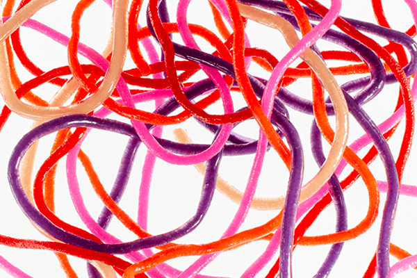 MFC Trina's Squirm Material - Small by Montana Fly Company in bright assorted colors for fly tying at Freestone Fly Shop
