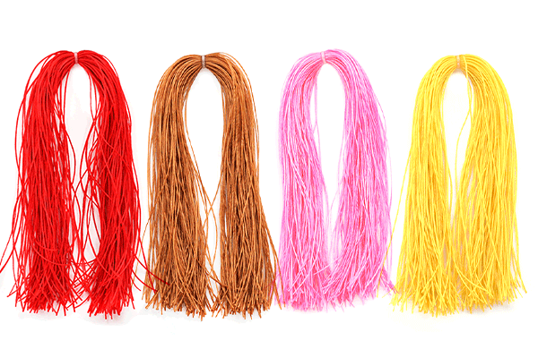 Sexi-Floss in red, brown, pink, and yellow by Montana Fly Company for versatile fly tying at Freestone Fly Shop