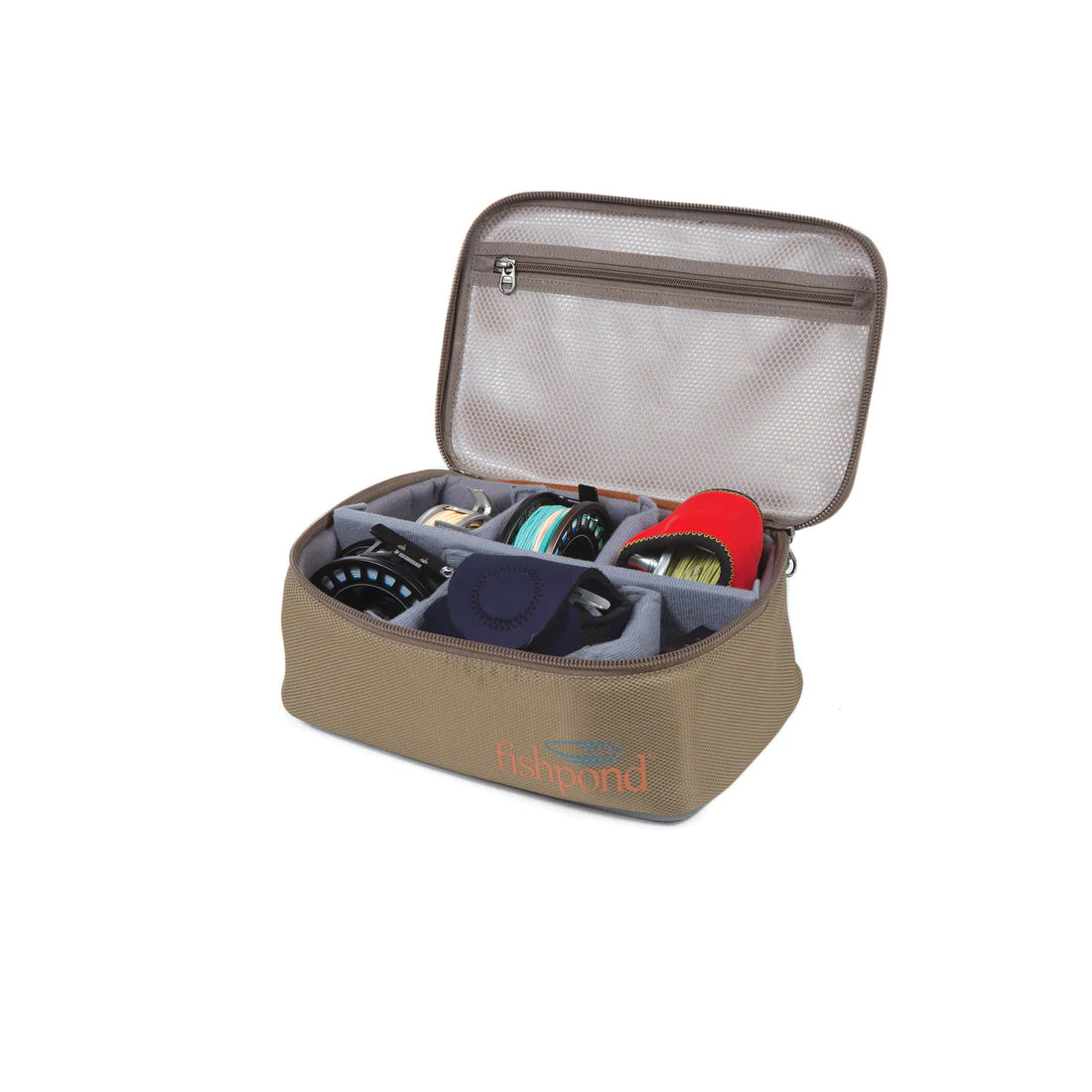 Fishpond Ripple Reel Case - Large by Fish Pond with padded compartments for organizing fly reels on guided fly fishing trips