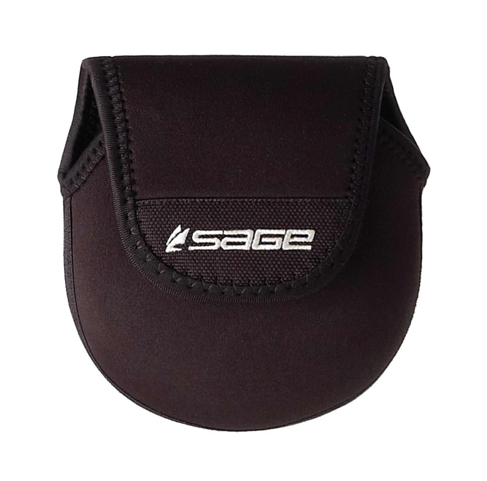 Sage Protective Reel Case in black neoprene designed by Sage for protecting fly reels at Freestone Fly Shop