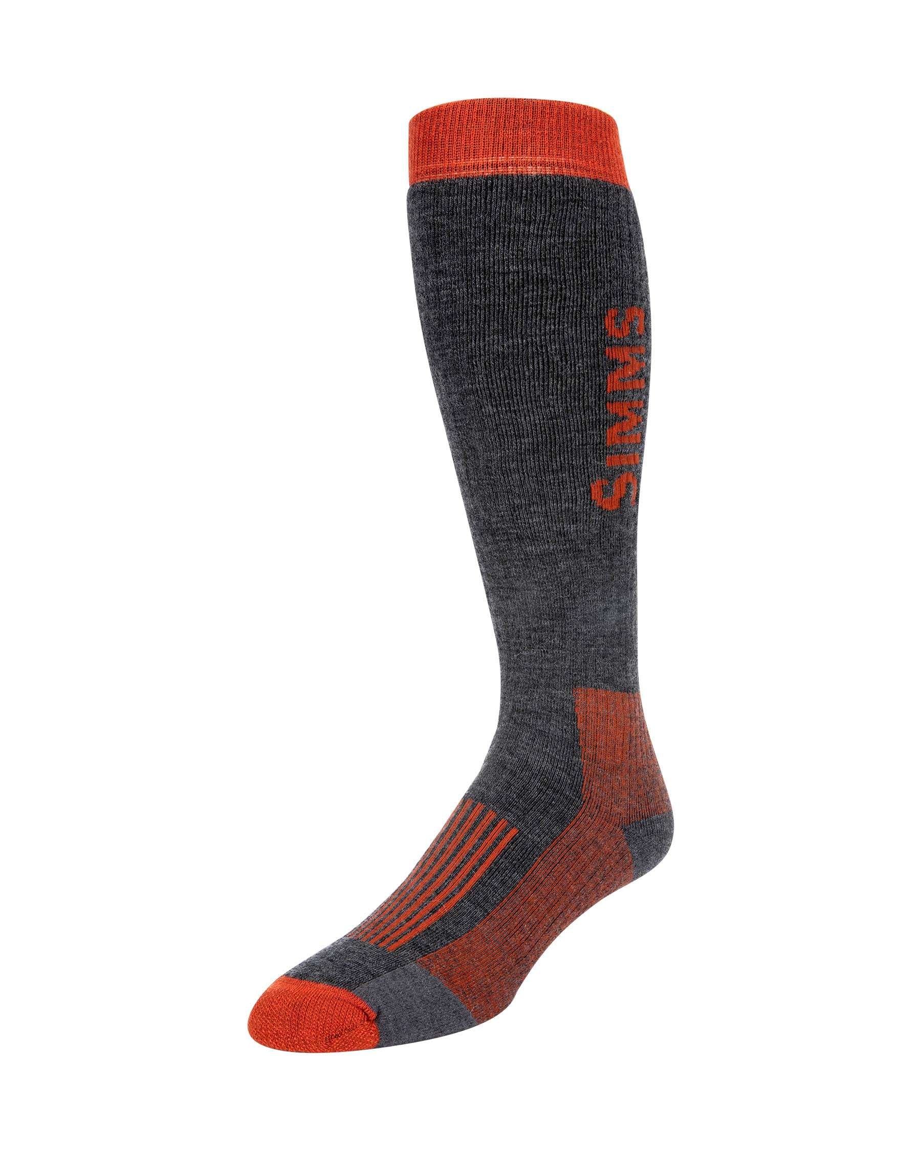 Simms Men's Merino Midweight OTC Sock - Carbon by Simms Fishing Products for fishing apparel at Freestone Fly Shop
