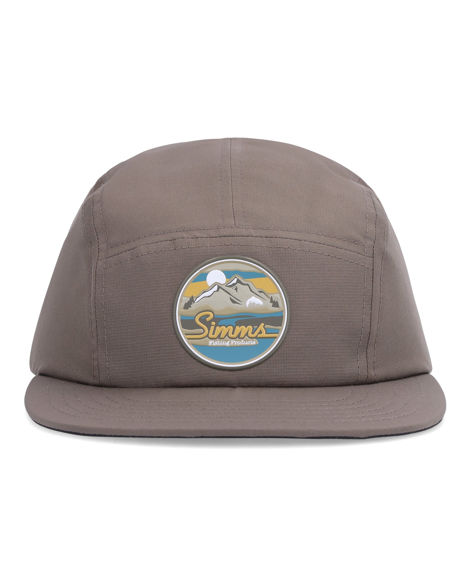 Simms Unstructured Camper Cap - Dark Stone by Simms Fishing Products, durable ripstop fabric with mountain logo at Freestone Fly Shop