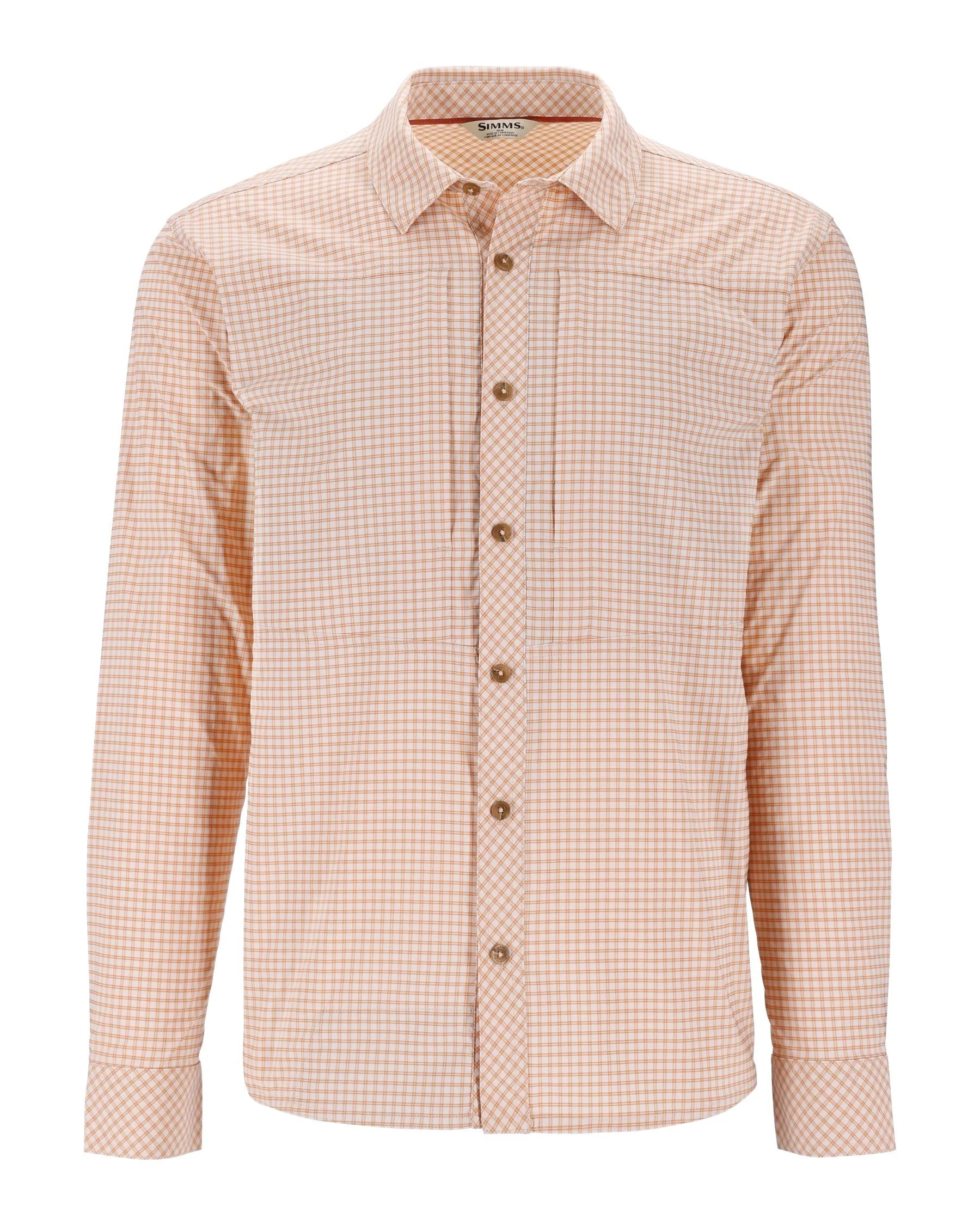 Simms Men's Stone Cold LS Shirt - Antiqua Stone Cold Check in lightweight stretch fabric by Simms Fishing Products