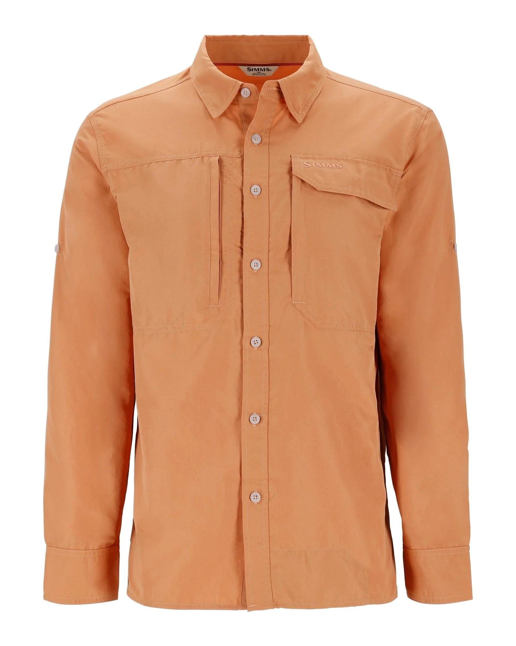 Simms Men's Guide Shirt - Orange Maple by Simms Fishing Products with quick-dry fabric for fishing apparel at Freestone Fly Shop