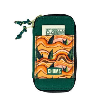 Chums Reversi Wallet Assorted Colors with zippered dual-sided design and elastic straps for cash at Freestone Fly Shop