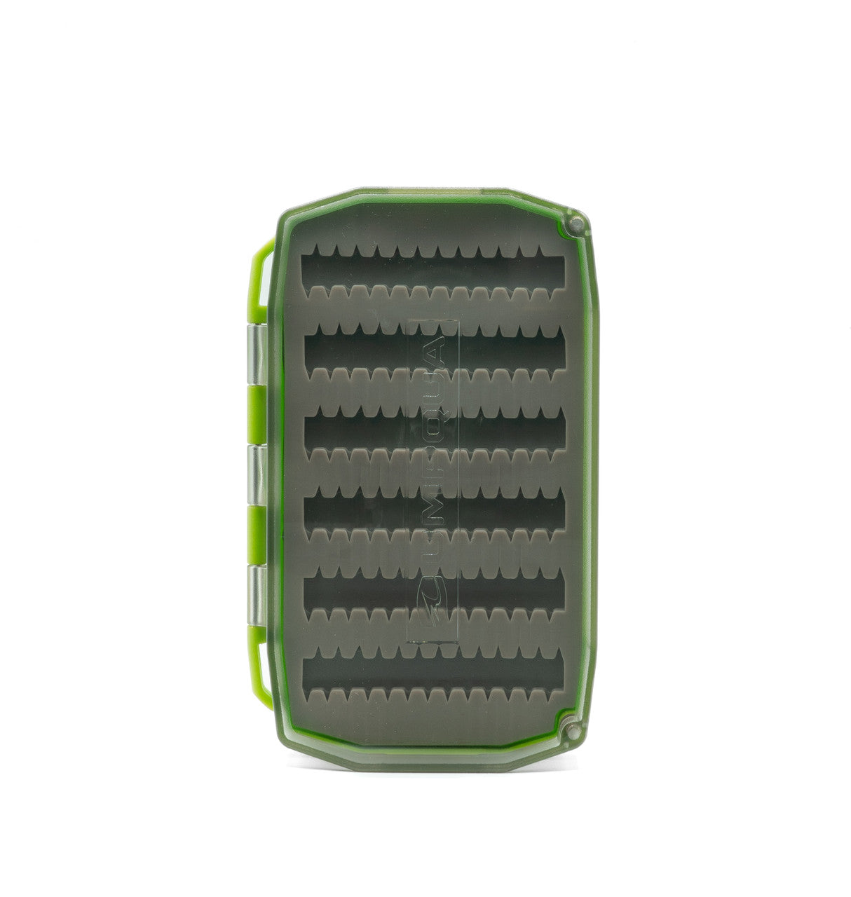 Umpqua Essential Mini Silicone Fly Box - Hot Green by Umpqua Feather Merchants compact slim design for dries and nymphs storage