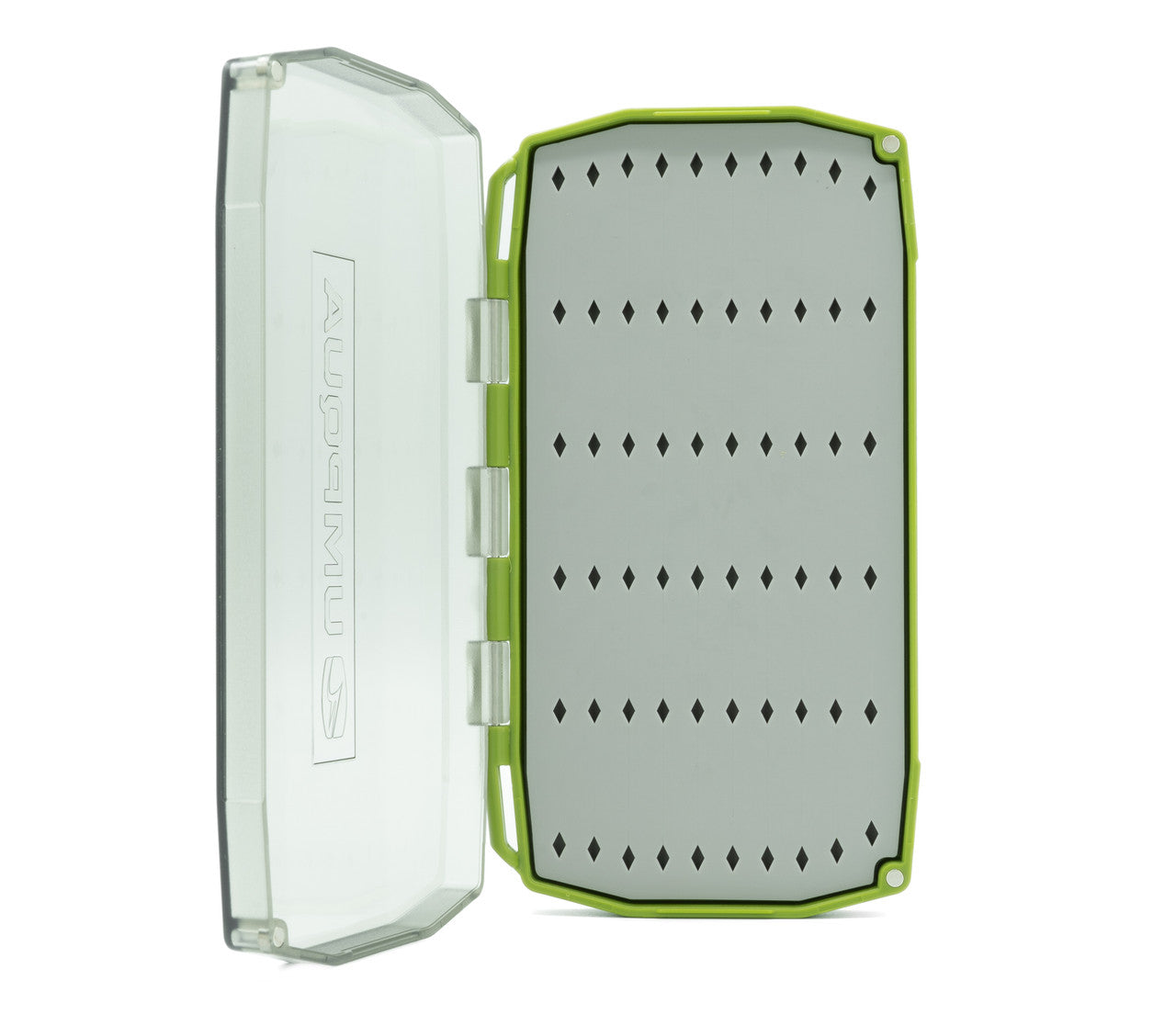 Umpqua Streamer Silicone Fly Box - Lime by Umpqua Feather Merchants with Mega-Slit Silicone for large streamers storage