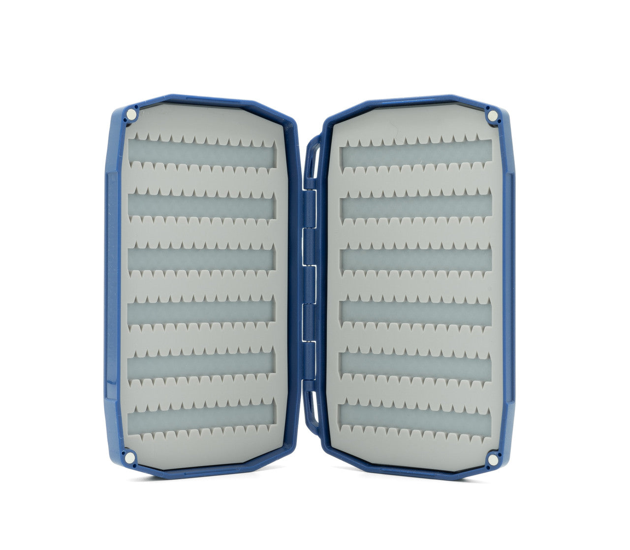 Umpqua Mini Dual Essential Silicone Fly Box - Blue by Umpqua Feather Merchants slim double-sided fly storage box for nymphs and dries