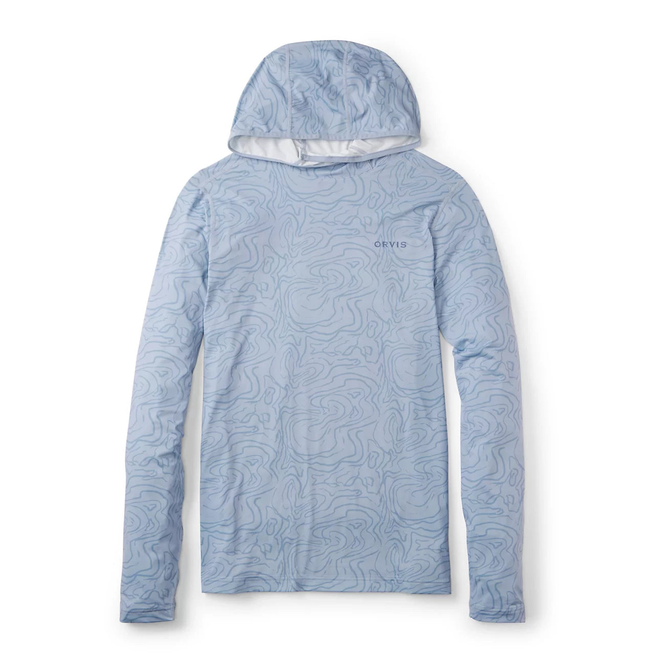 Orvis Sun Defense Hoody -  Pewter Blue Ripple Print