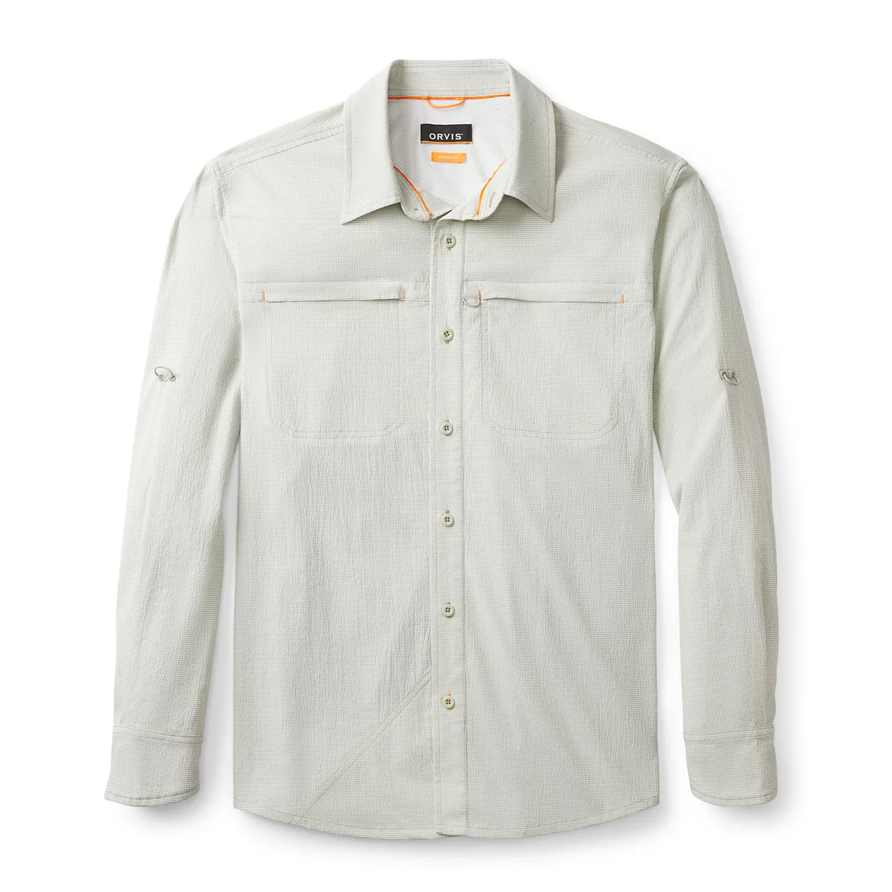Orvis Men's Open Caster L/S Shrit - Celadon/White