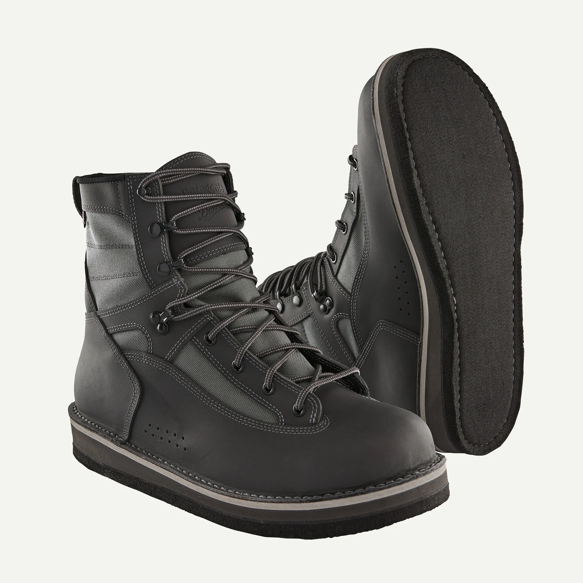 Patagonia Foot Tractor Wading Boot - Felt showing sturdy leather upper and durable felt sole for stable wading support