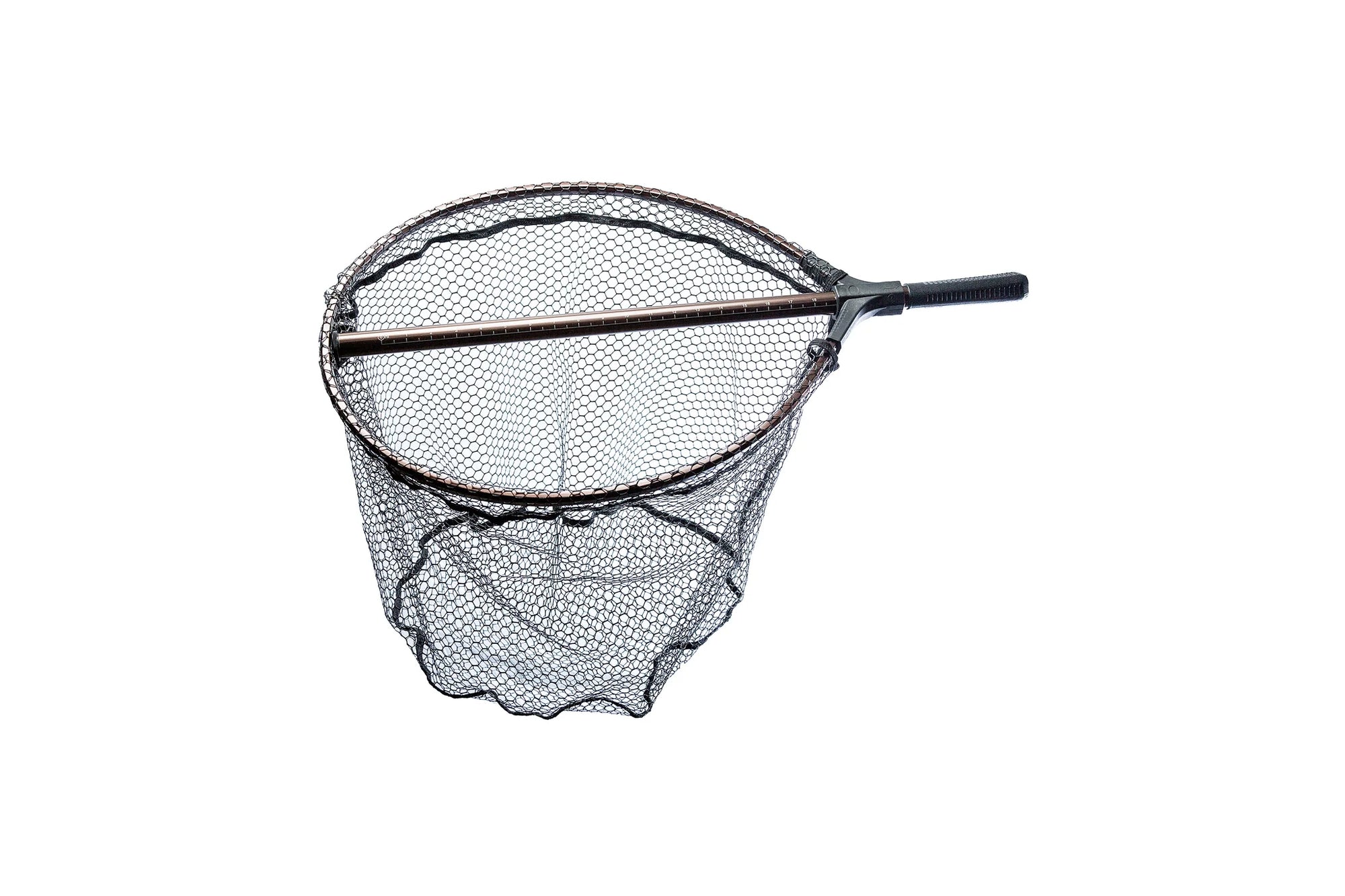 Adams Built Aluminum Boat Net 22" Black Net with lightweight frame and rubber grip for fly fishing at Freestone Fly Shop