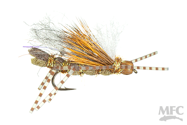 MFC AJ's Rolling Stone - Golden stonefly imitation fly with foam body and elk hair wing by Montana Fly Company at Freestone Fly Shop