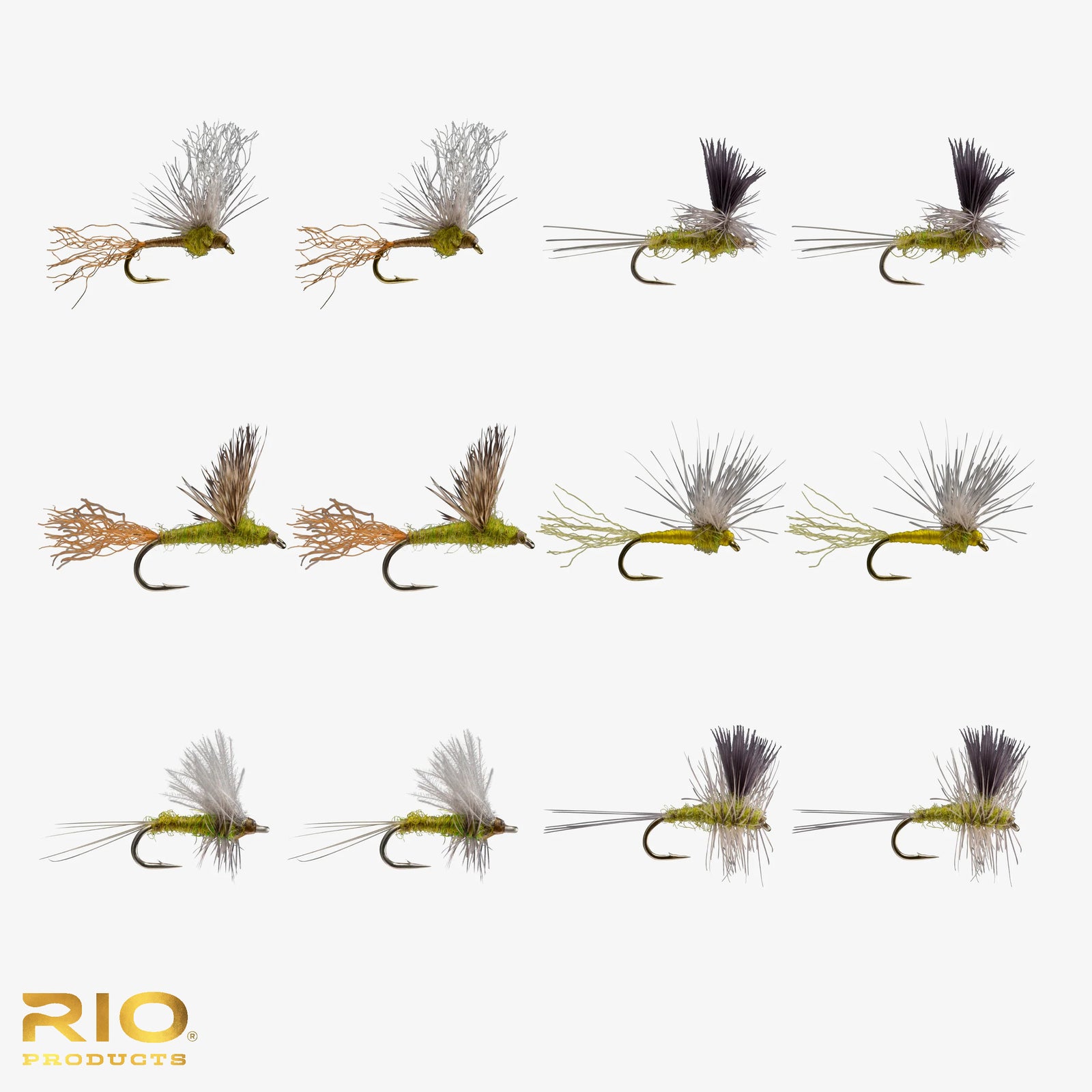 Rio Flies - BWO Dry Assortment showing detailed Blue Winged Olive fly patterns for fly fishing at Freestone Fly Shop