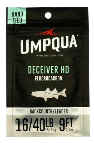 Umpqua Deceiver HD Fluoro Backcountry Leader by Umpqua Feather Merchants 9ft 16/40LB saltwater hand-tied leader