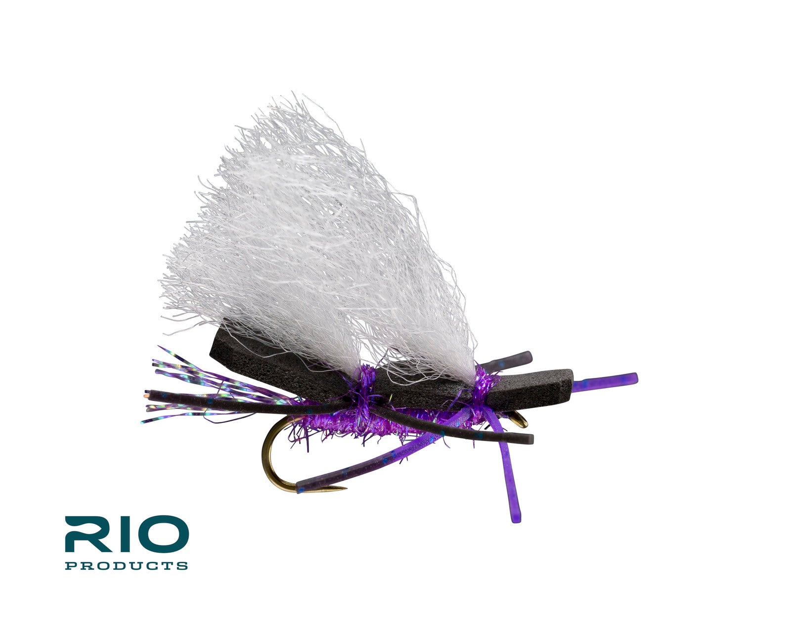 Rio Flies - Chubby Chernobyl Purple with buoyant foam body and vibrant material for fly fishing at Freestone Fly Shop
