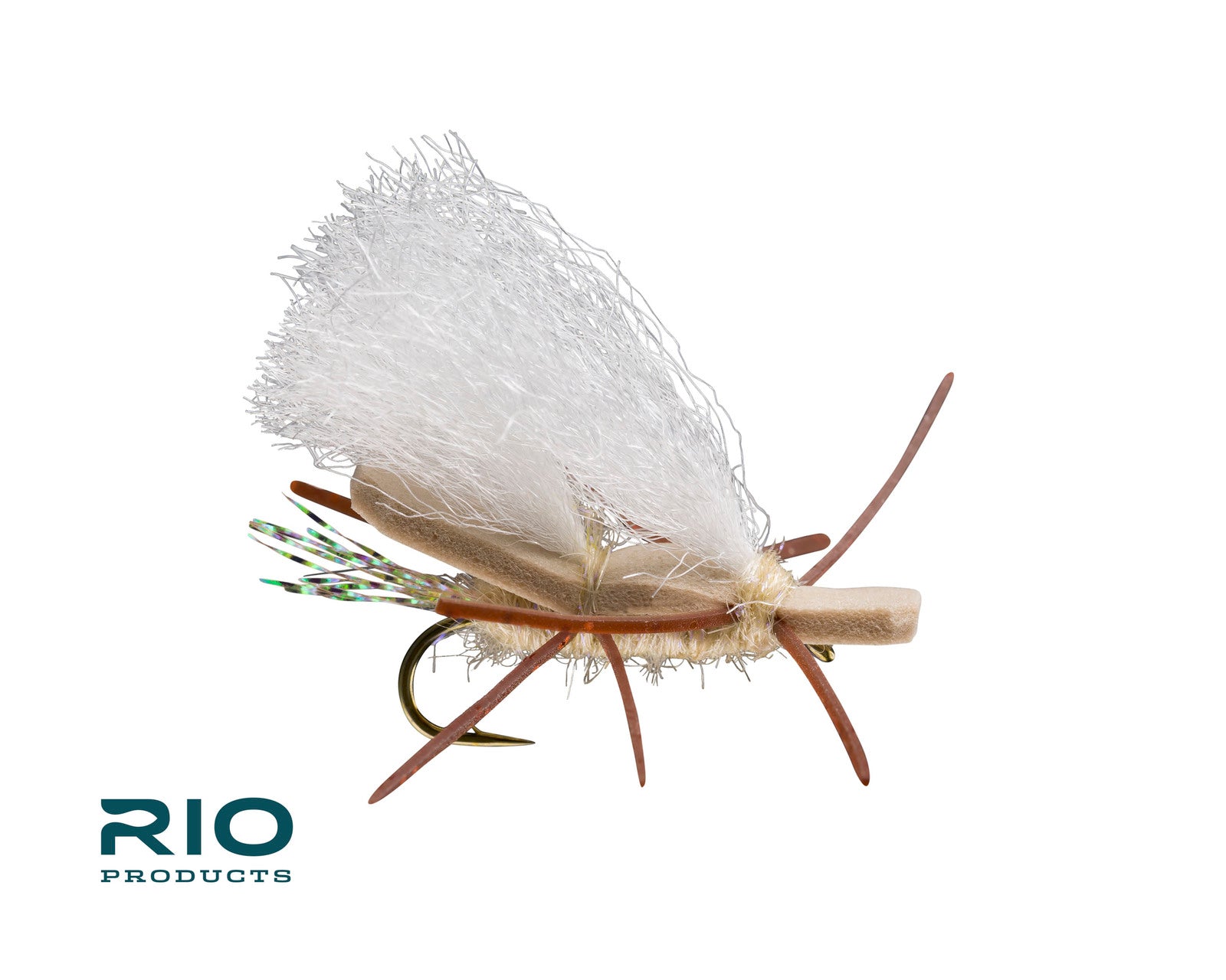 Rio Flies - Chubby Chernobyl Tan with buoyant foam body and synthetic wing for fly fishing at Freestone Fly Shop