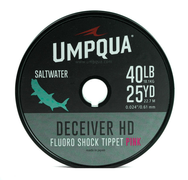 Umpqua Deceiver HD Fluoro Shock Tippet - Pink by Umpqua Feather Merchants for saltwater fly fishing leader protection
