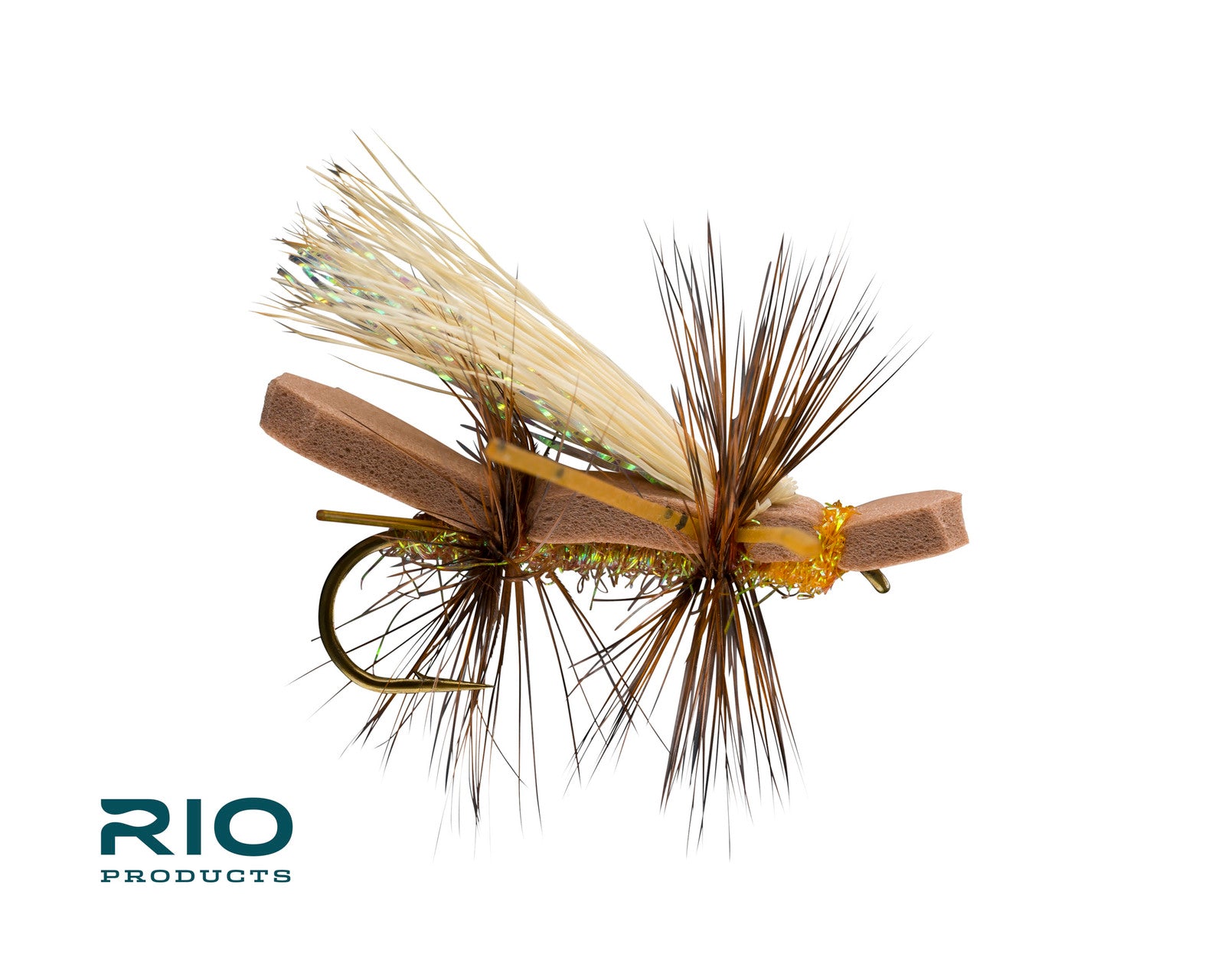 Rio Flies - Emma's Stone Golden with detailed hackle and foam body for fly fishing at Freestone Fly Shop