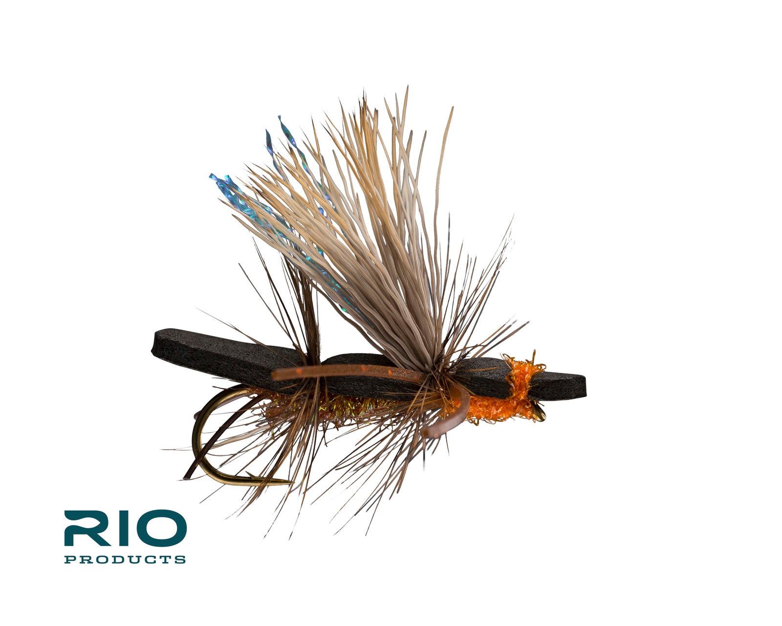 Rio Flies - Emma's Stone Salmonfly with detailed hackle and foam body for fly fishing at Freestone Fly Shop