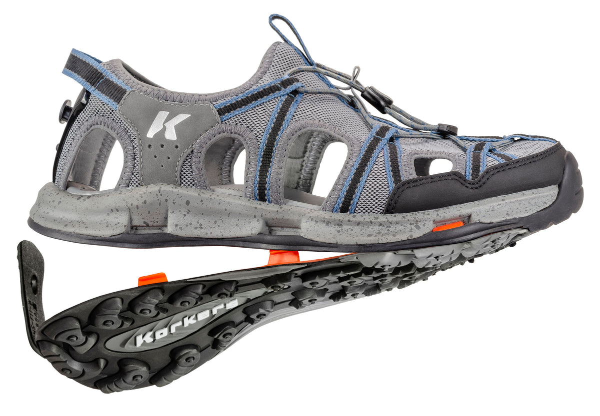 Korkers Swift Current Sandal w/Trail Trac Sole by Korkers, quick-drying with interchangeable traction for fly fishing and outdoor use
