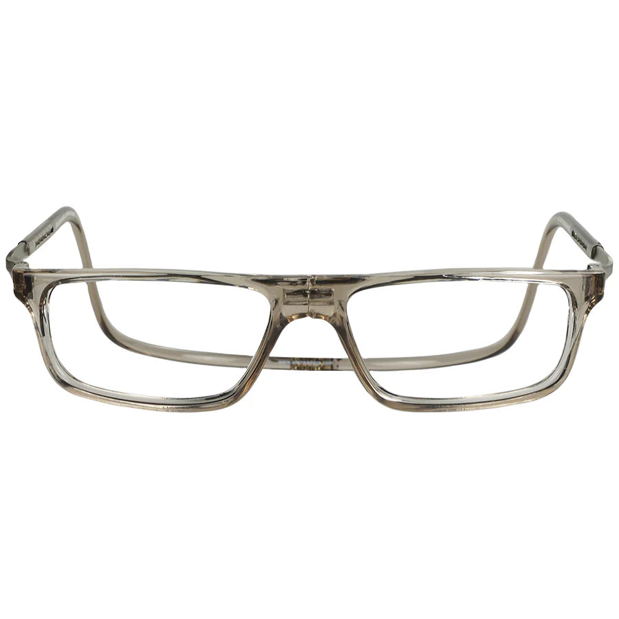 Clic Tube Executive Readers by CLiC with clear rectangular frame and magnetic closure for comfortable wear