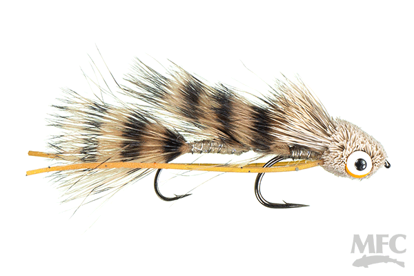 MFC Galloup's Barred Micro Dungeon - Natural by Montana Fly Company, durable streamer fly at Freestone Fly Shop