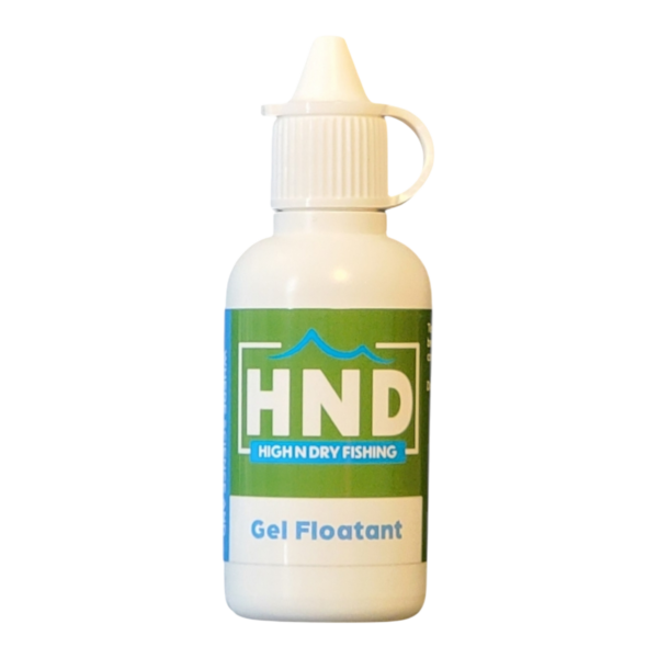 High N Dry Gel Floatant bottle designed for precise fly dressing used in fly tying and fly fishing at Freestone Fly Shop
