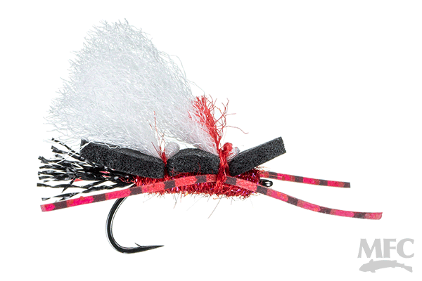 MFC Hi-Vis Micro Chubby - Red by Montana Fly Company, bright chubby fly for fly fishing at Freestone Fly Shop