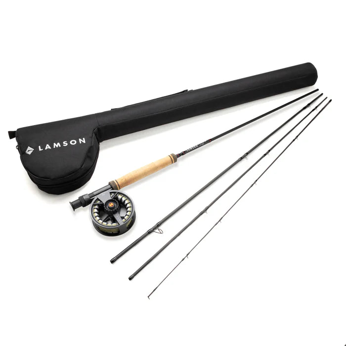 Lamson Liquid 5 Weight Outfit fly rod with reel and protective case by Waterworks Lamson at Freestone Fly Shop