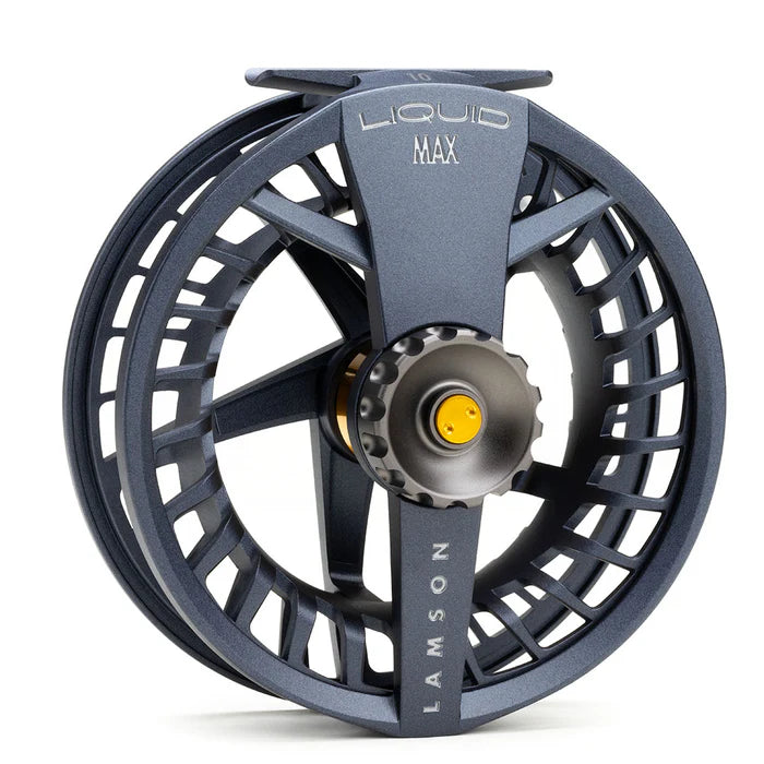 Lamson Liquid Max Reel by Waterworks Lamson, featuring durable design and Cobalt Drag System for fly fishing enthusiasts at Freestone Fly Shop