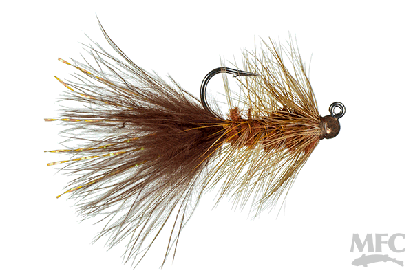 MFC Jig Bugger - Brown by Montana Fly Company, durable fly fishing nymph at Freestone Fly Shop for effective fly fishing