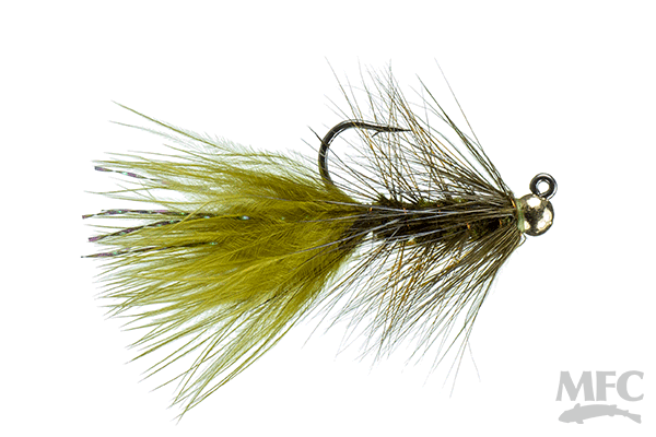 MFC Jig Bugger - Olive by Montana Fly Company, sturdy fly fishing nymph available at Freestone Fly Shop