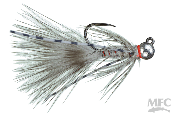 MFC Jig Mini Bugger - White by Montana Fly Company, premium durable fly fishing lure at Freestone Fly Shop