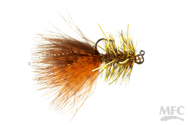 MFC Jig Rubber Leg Bugger - Autumn Splendor by Montana Fly Company, durable fly fishing lure at Freestone Fly Shop