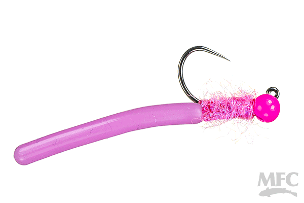 MFC Jig Wonky Worm - Pink by Montana Fly Company, durable worm fishing fly available at Freestone Fly Shop