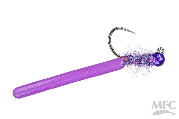 MFC Jig Wonky Worm - Purple by Montana Fly Company, durable fishing fly available at Freestone Fly Shop for fly fishing enthusiasts