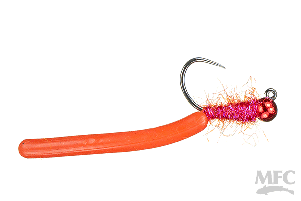 MFC Jig Wonky Worm - Red by Montana Fly Company, durable fishing fly at Freestone Fly Shop for effective fly fishing