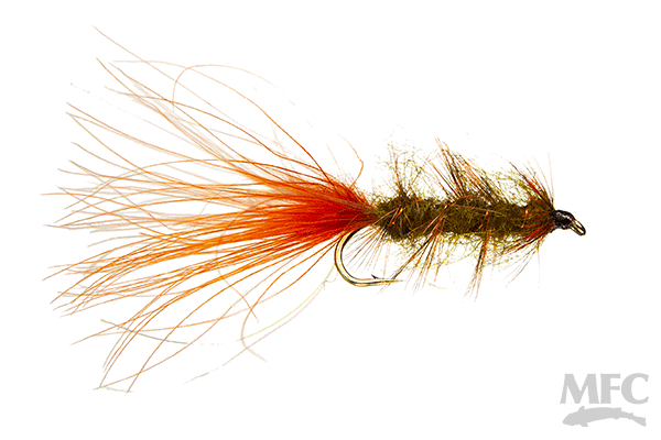 MFC Rickards' Seal Bugger 4 - Olive & Burnt Orange by Montana Fly Company, effective fly fishing lure at Freestone Fly Shop