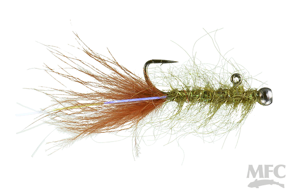 MFC Rowley's Balanced Leech - Olive/Burnt Orange by Montana Fly Company at Freestone Fly Shop for fly fishing enthusiasts