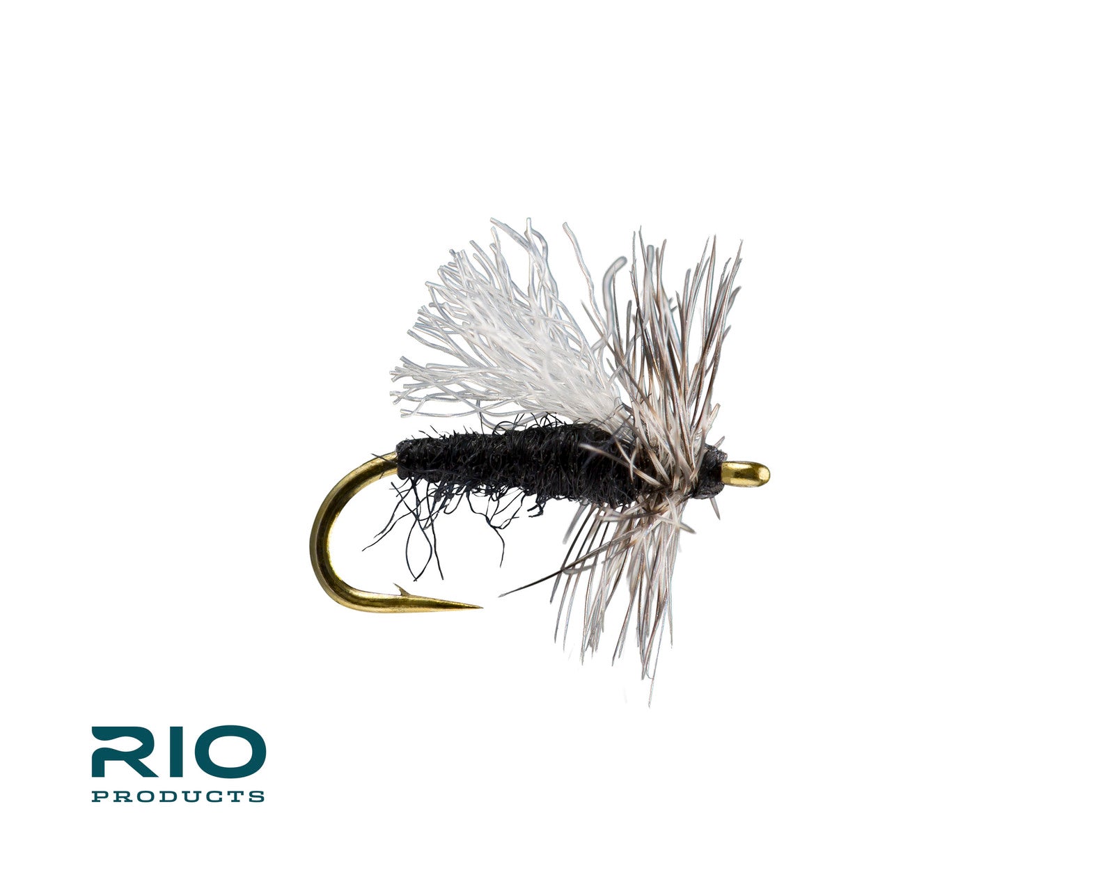Rio Flies - Midge Adult Black with tapered dubbed body, poly wing, and hackle for precise fly fishing at Freestone Fly Shop