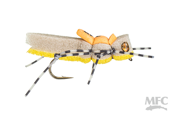 MFC More-or-Less Hopper - Goldenrod by Montana Fly Company, realistic grasshopper pattern for fly fishing at Freestone Fly Shop