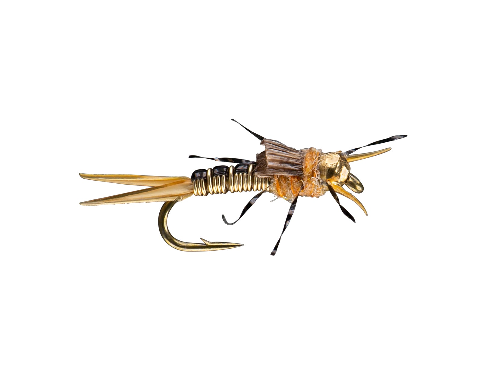 Rio Flies - Morrish Iron Sally TB Yellow with brass bead and segmented body for effective fly fishing at Freestone Fly Shop