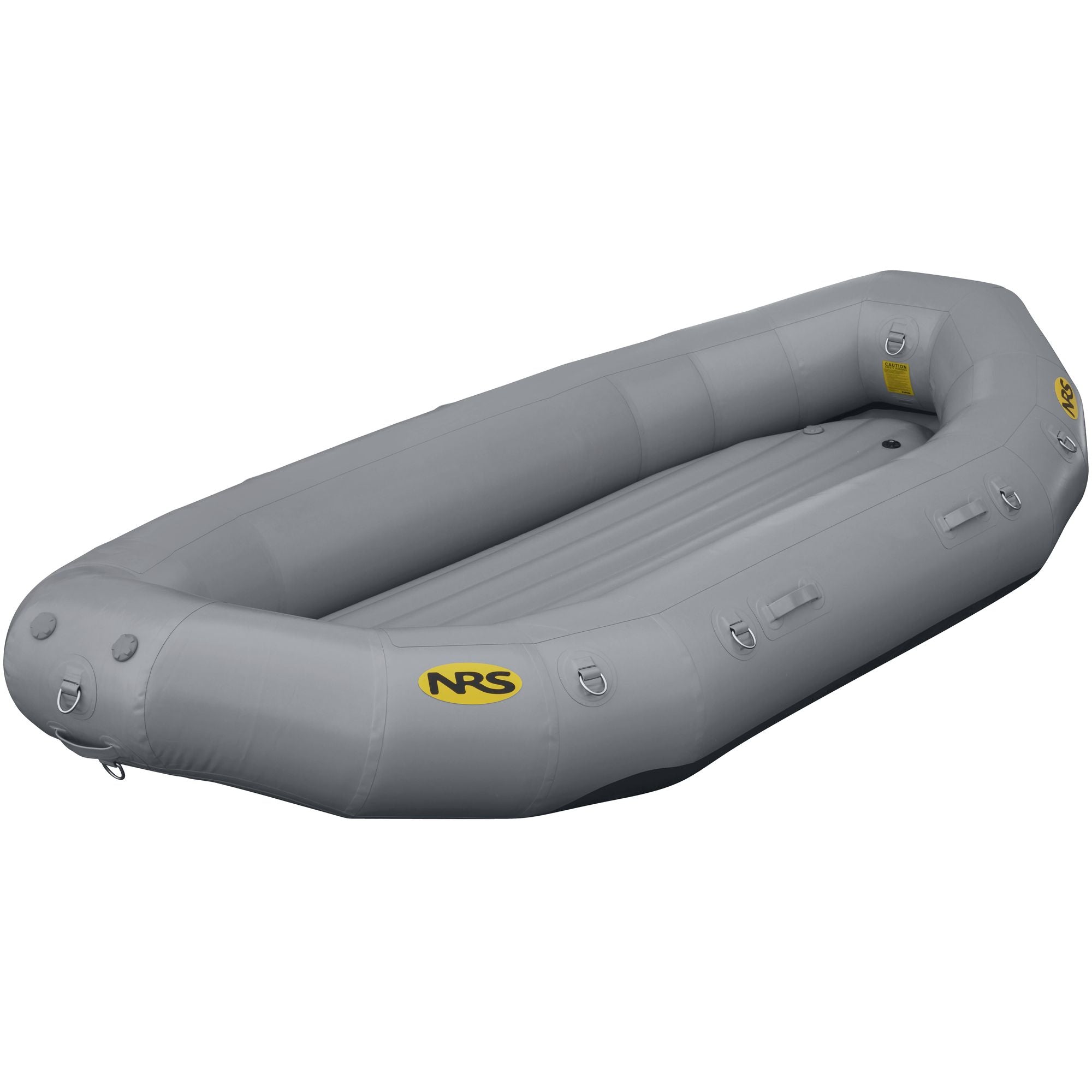 NRS Otter Dodger Raft Package gray inflatable fishing raft with multiple attachment points for guided fly fishing trips