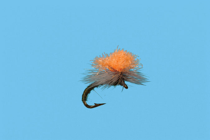 Solitude Flies - Parachute Hi Vis Emerger - Olive with bright orange indicator for fly fishing at Freestone Fly Shop