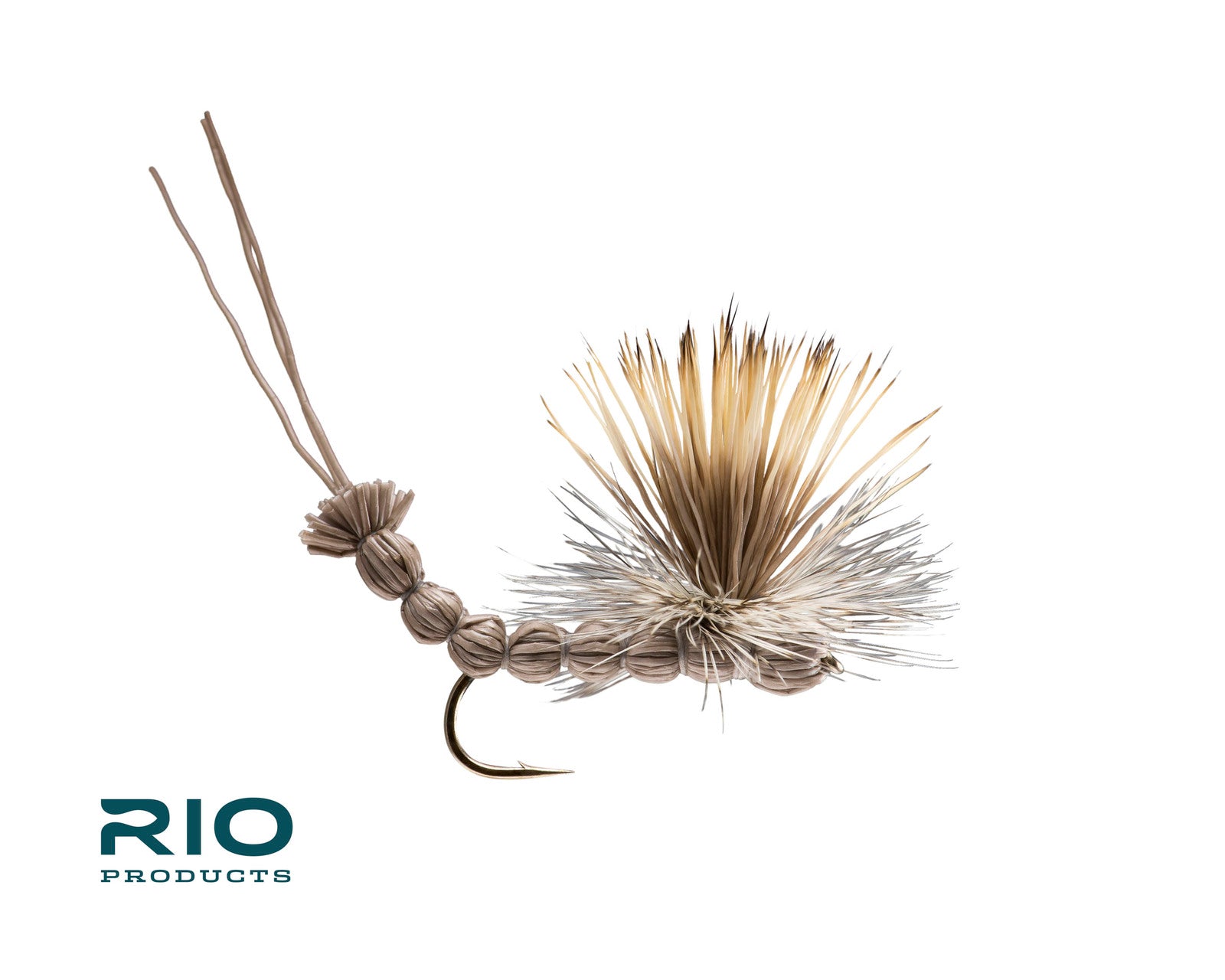 Rio Flies - Paradrake Gray with segmented body and upright hackle for effective fly fishing at Freestone Fly Shop
